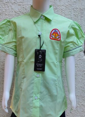 Girls Light Green Regular Fit Blouse