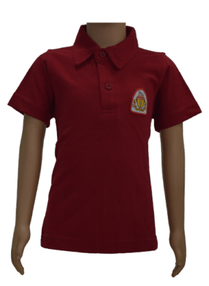 Unisex Red Polo Neck Sports T-shirt