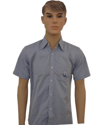 Boys Blue Half Stripes Shirt (Grade: 11-12)