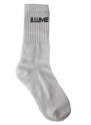 Illume Calf-Length Cotton White Socks