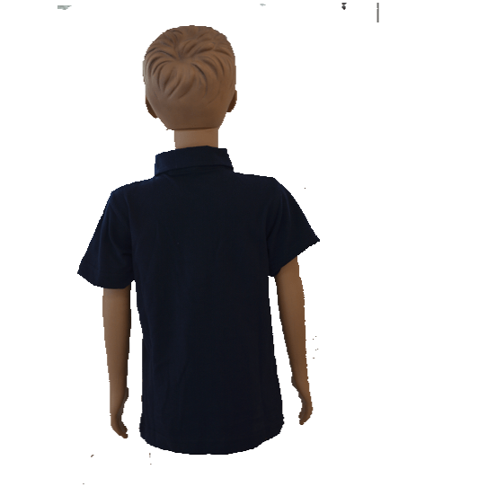 Boys Navy Blue Solid Polo Neck T-shirt (PreKg To 2nd Grade and 11th-12th CBSE) - Image 4