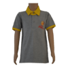 Unisex Grey with Yellow Collar Polo Neck T-shirt (From 3rd To 10th Grade)