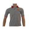 Unisex Grey with Red Collar Polo Neck T-shirt (From 3rd To 10th Grade)