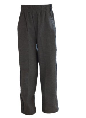 Unisex Grey Royal Blue Side Line Track Pants (From 3rd To 10th Grade)
