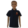 Boys Navy Blue Solid Polo Neck T-shirt (PreKg To 2nd Grade and 11th-12th CBSE)