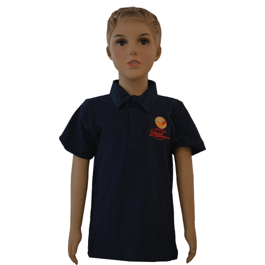 Boys Navy Blue Solid Polo Neck T-shirt (PreKg To 2nd Grade and 11th-12th CBSE)