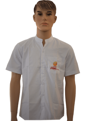 Grade 3 to 10 Boys White Regular Fit Half Shirt