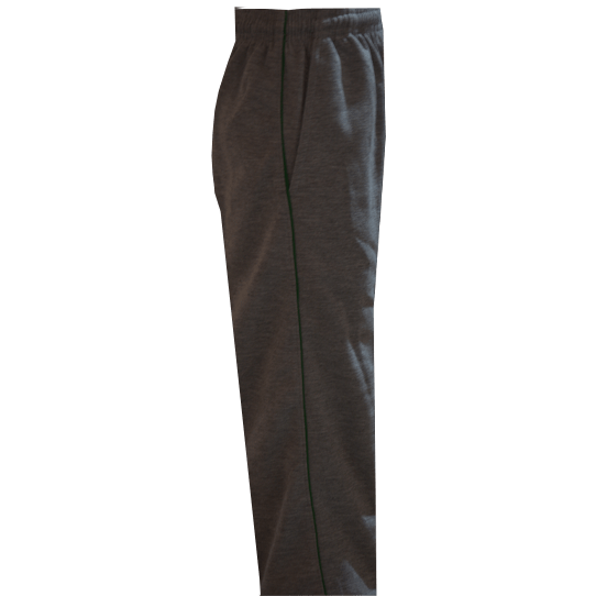 Unisex Grey with Green Side Line Track Pants (From 3rd To 10th Grade) - Image 3