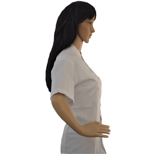 Girls White Regular Fit Blouse (3rd To 10th) - Image 3