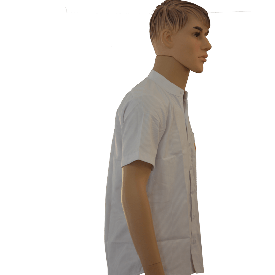 Grade 3 to 10 Boys White Regular Fit Half Shirt - Image 3